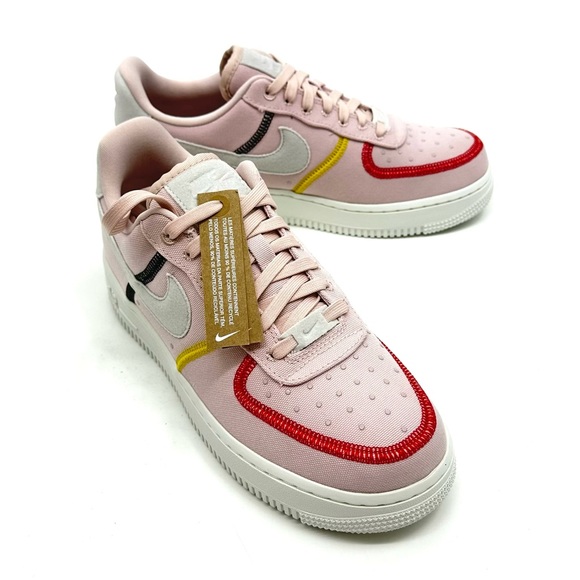 Nike Shoes - NEW Nike AIR FORCE 1 '07 LOW LX 'STITCHED CANVAS - SILTSTONE RED'